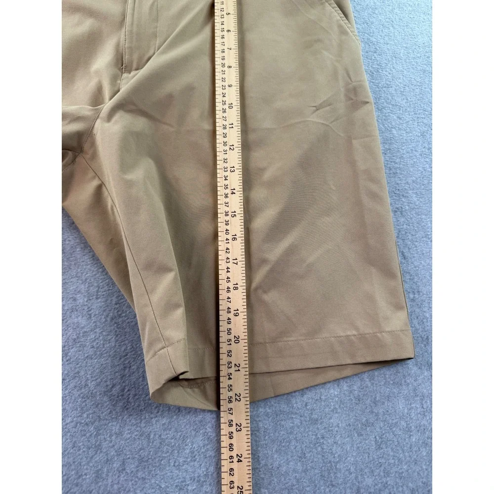 Adidas Primegreen Mens Golf Shorts Tan Khaki Flat Front GU0439‎ Size 38